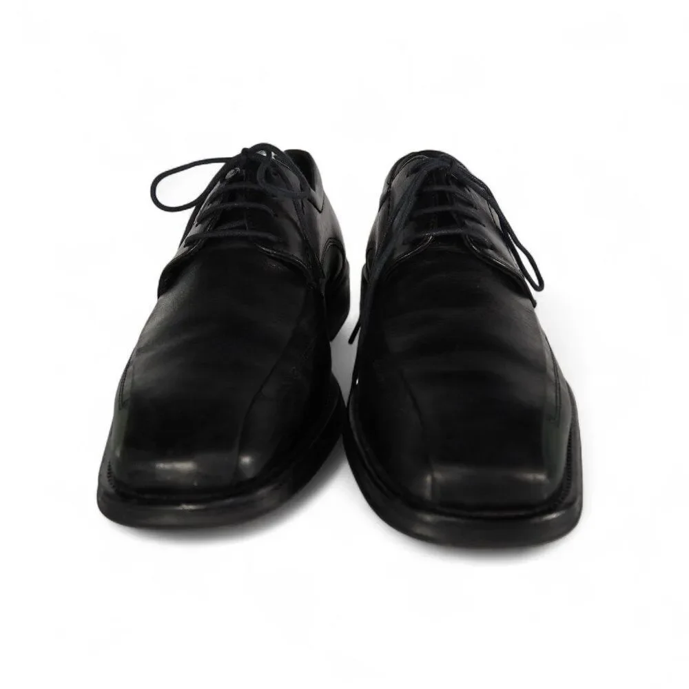 Johnston & Murphy Dobson Square Toe Leather Shoes Men's 8.5M Black Dress 1435‎